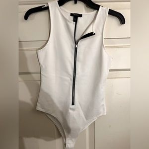 Front zip bodysuit